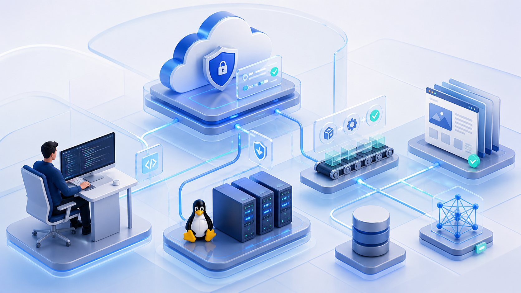 Arquitectura conectada de SeasStack Hosting